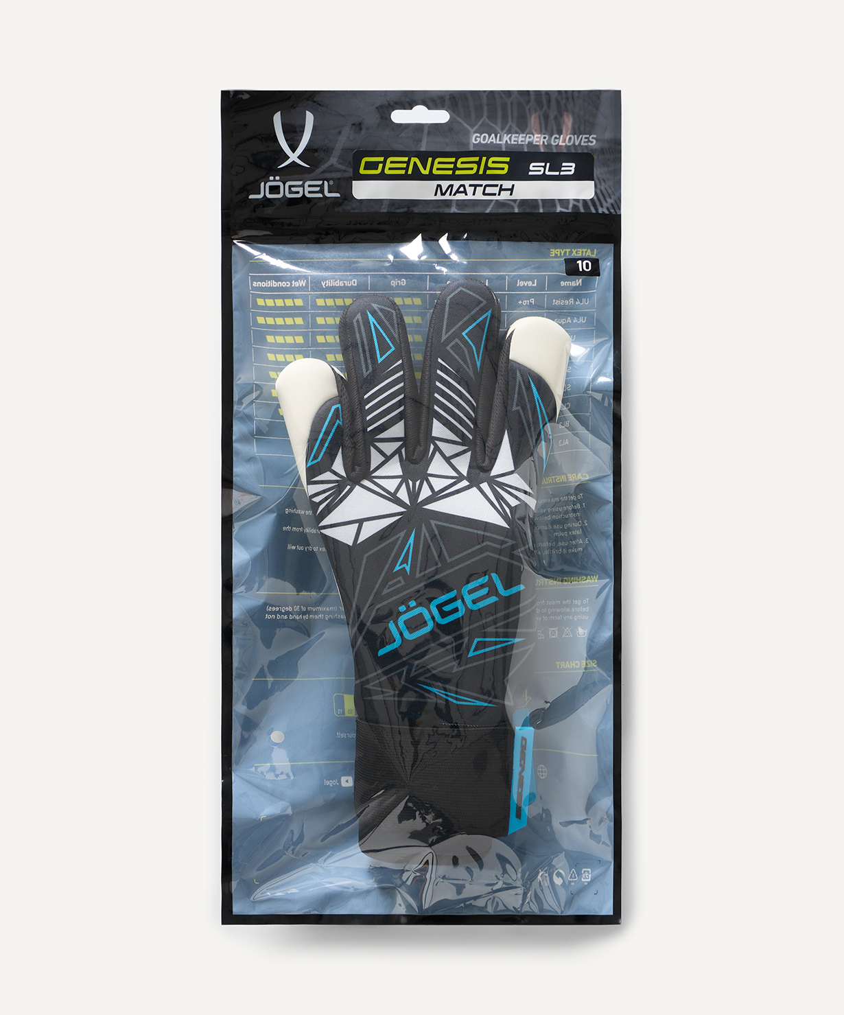 фото Перчатки вратарские Jogel Genesis SL3 Negative Hybrid, черный Football-54 