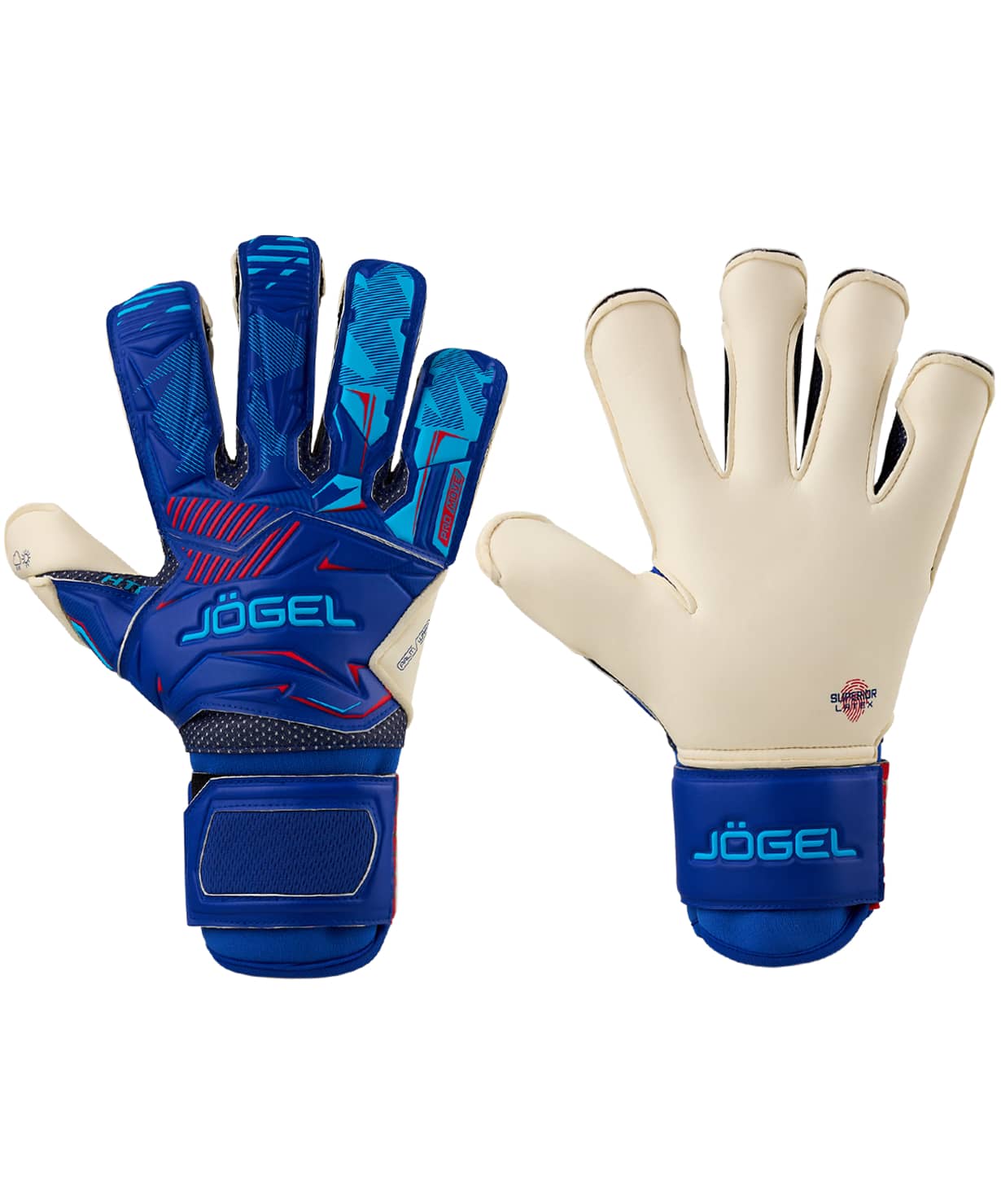 фото Перчатки вратарские Jogel  MAGNUM SL3 Roll-Hybrid, синий Football-54 